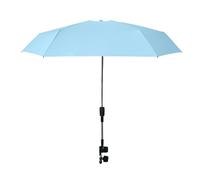 Poupangke Clip Umbrella for Stroller, 360° Adjustable Stroller Umbrella with Clamp, UV Protection Chair Umbrella, Pushchair Sun Parasol for Baby Strollers, Pushchair Pram