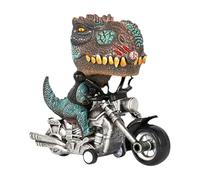 Poupangke Drift Car Ornament | Dinosaur On Motorcycle Drifting Spin Ornament,Car Dashboard Decoration with Drifting Action, Car Decorations Interior Accessory for Car Lover