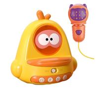Poupangke Kids Microphone | Portable Karaoke Toy Cartoon Chick Shaped Microphone,Karaoke Music Microphone Toys Handheld, For Christmas And Birthday