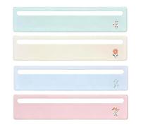 Poupangke Mahjong Card Reader | 4-Piece Portable Acrylic Bright | Acrylic Mahjong Tile Ruler Line Finder,for Home Travel Party Game Night Play Practice Learning