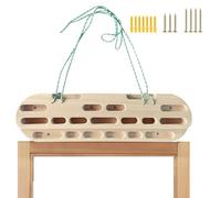 Poupangke Rock Climbing Board - Wooden Climbing Hangboard,Smooth Pull up Bar, Grips for Climbing Training, Building Core Strength, Hangings Practice