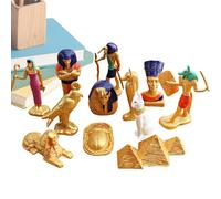 Poupangke Shelf Figurines,Miniature Egyptian Figurines - Decorative Cognitive Creative Figurine Set for Women Girls School Fans Projects Boys Home Playtime Men