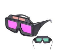 Poupangke Welding Goggles Auto Darkening - Anti-scratch UV Protection Wrap-around Adjustable | Safety Cutting Welder Glasses - for Cutting Torching Soldering Grinding Forging