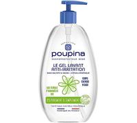 POUPINA - Baby Cleansing Gel Anti-Irritation 97% Natural, 0 Sulfate 0 Soap, Hypoallergenic with Witch Hazel - Bath Body Hair Face, Vegan Made in France, 485 mL