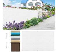 pour Balcon 50 x 200 cm Protect Contre Soleil Par de Balcon de Jardin avec Serre-Cables pour Jardin Terrasse Balcon Patio Blanc