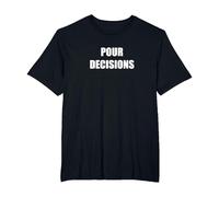 Pour Decisions T-Shirt, Men's Big and Tall, Black, 6X Tall