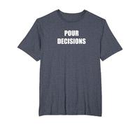 Pour Decisions T-Shirt, Men's Big and Tall, Heather Blue, 3X Tall