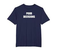 Pour Decisions T-Shirt, Men's Big and Tall, Navy, 6X Tall