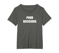 Pour Decisions T-Shirt, Women's Plus, Asphalt, 6X