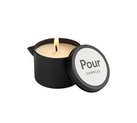 Pour - Lavender Massage Candle - Aromatherapy Soy Wax with Shea Butter & Jojoba - 4oz Tin - Includes Free Balm & Spatula - Gift for Her/Self-Care