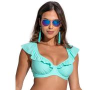 Pour Moi 29601 Bermuda Frill Bikini Top Aqua
