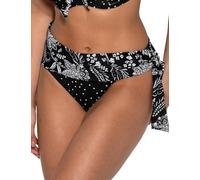 Pour Moi 80008R Getaway Fold Over Tie Bikini Brief Black/White