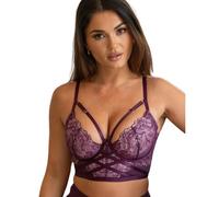 Pour Moi After Hours Padded Longline Bra - Blackberry/Pink - 32DD