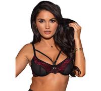 Pour Moi After Hours Underwired Non Padded Bra - Red/Black - 32E