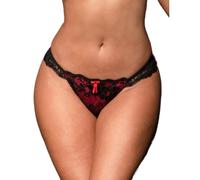 Pour Moi? Women's Amour Brazilian Brief, Black (Black/Scarlet Black/Scarlet), (Size:18)