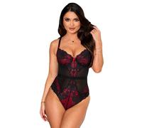 Pour Moi Amour Underwired Body - Black/Scarlet - 34G