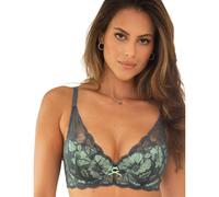Pour Moi Atelier Lace High Apex Padded Bra - Slate/Mint - 36E