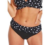 Pour Moi Cascade Fold Over Bikini Brief - Black/White - 2XL - 18