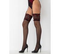 Pour Moi Desire 15 Denier Lace Stockings Black Mix