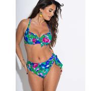 Pour Moi Getaway Floral Wired Bikini Top Green Mix