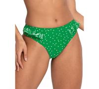 Pour Moi Getaway Full Bikini Brief - Green/White - XS - 8
