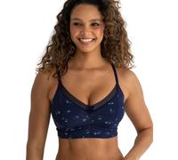 Pour Moi Love To Lounge Non Wired Bra - Navy/Blue Floral - 32E