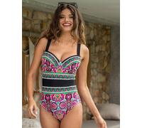 Pour Moi Maldives Printed Wired V-Neck Swimsuit Multi