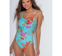 Pour Moi Mauritius Tummy Control Scoop Neck Swimsuit Aqua Mix