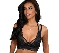 Pour Moi Ooo La La Front Fastening Bralette - Black/Slate - 34DD