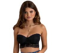 Pour Moi Rebel Underwired Strapless Longline Bra - Black - 32C