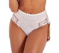 Pour Moi Sofia Lace Embroidered Deep Brief - White - XL - 16