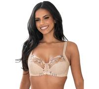 Pour Moi Sofia Lace Embroidered Side Support Bra - Latte - 40GG