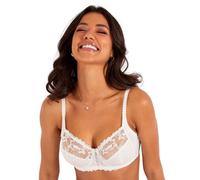 Pour Moi Sofia Lace Embroidered Side Support Bra - White - 38E