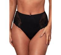 Pour Moi? Women's St Tropez High Waist Deep Brief Full, Black (Black Black), (Size:16)