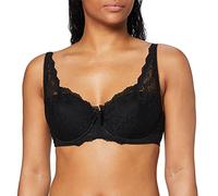 Pour Moi? Women's Flora Lightly Padded Underwired Bra Wired Non-Padded Wired Bra, Black (Black Black), 32C (Manufacturer Size:32C)