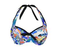 Pour Moi? Women's Halcyon Underwired Halter Top Wired Bikini Top, Multicoloured, 32F