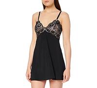 Pour Moi? Women's Opulence Chemise Negligee, Multicolour (Black/Pink Black), (Size: 18)