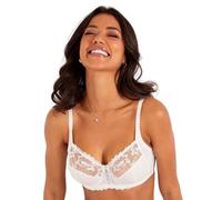 Pour Moi? Women's Sirens Sofia Lace Embroidered Side Support Everyday Bra, White (White White), 36D UK