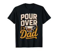 Pour Over Coffee Dad Cartoon Humor T-Shirt