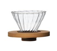 Pour Over Coffee Dripper,Clear Drip Coffee Pour Over, Glass Coffee Filter - Coffee Funnel, Single Cup Pour Over, Hand Brewed Coffee Filter Cup for Coffee Lovers