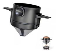 Pour Over Coffee Dripper - Portable Reusable Coffee Filter Cup for Manual Brewing, Compatible with Most Mugs, Ideal for Travel & Home Use