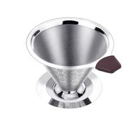 Pour over Coffee Dripper Reusable Stainless Steel Drip Coffee Maker Cone8445 [EEK: Regular]