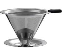 Pour Over Coffee Dripper, Stainless Steel Coffee Filter, Paperless Reusable Coffee Filter, Metal 600 Mesh Strainer Coffee Maker Single Cup Brewer 1-2 Cup