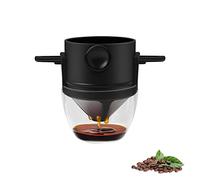 Pour Over Coffee Filter Reusable Pour Over Coffee Maker Stainless Steel Cone Paperless Coffee Dripper Filter 1-2 Cup for Home Office Travel