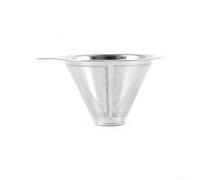 Pour Over Coffee Filter Reusable Stainless Steel Mesh Cone - for v60 Dripper Compatible Metal Filter - for Zero Waste Paperless Brewer for Camping Travel Home Use(L)