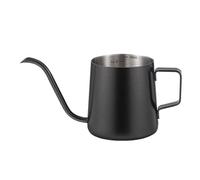 Pour Over Coffee Kettle - Metal Drip Maker - Narrow Spout Pouring Tool Compact Manual Brewing Vessel | Portable 250ml Coffee Server Set for Home, Travel, Camping, Sc