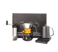 Pour Over Coffee Kit, Coffee Maker Set, All in One Hand Drip Coffee Set, Coffee Grinder Manual Set, Ideal for Anniversary Birthday Gift