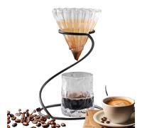 Pour Over Coffee Maker Holder, Coffee Dripper Stand - Ceramic Filter Cup Rack, Portable Drip Brewer Stands with Handle, Adjustable Manual Pour Over Stand Set Kit | for Home Kitchen Office Travel