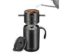 Pour Over Coffee Maker - Portable Stainless Steel Drinkware with Handle | Coffee Dripper Set - for Outdoor Backpacking Car Campfire Cafe Winter Garden Daily Indoor Holiday Party Vacation