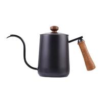 Pour Over Kettle - Gooseneck Kettle with Wooden Handle | 600ml Stainless Steel Drip Kettle | Swan Neck Kettle | Pour Over Coffee Kettle | Long Narrow Spout Kettle for Home, Camping and Travel Use